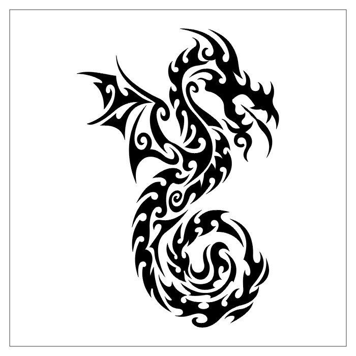 SkÄ™cony tribal smok